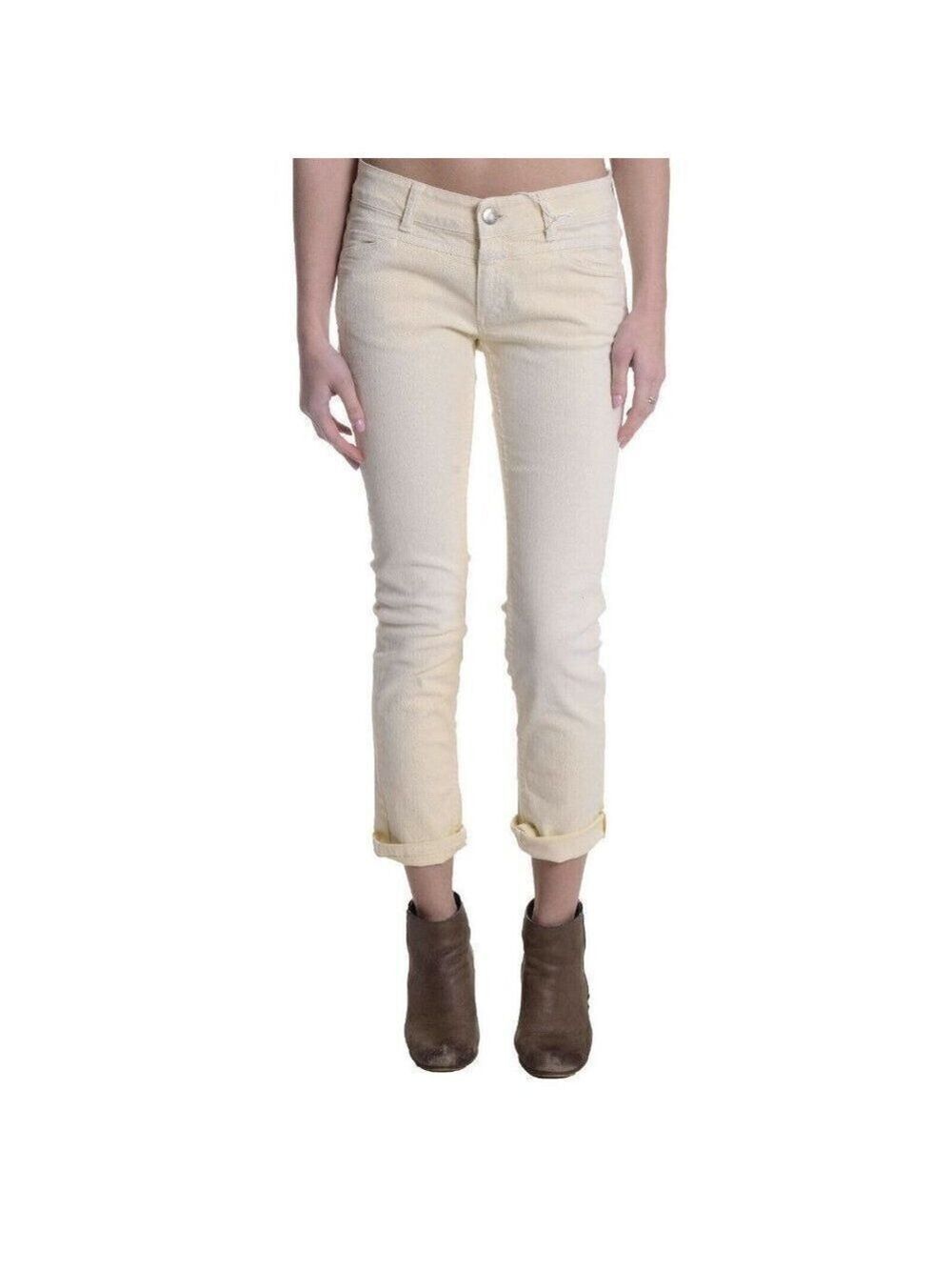 NWT Closed Lime Starlet Yellow 4 Pocket Crop Jeans
